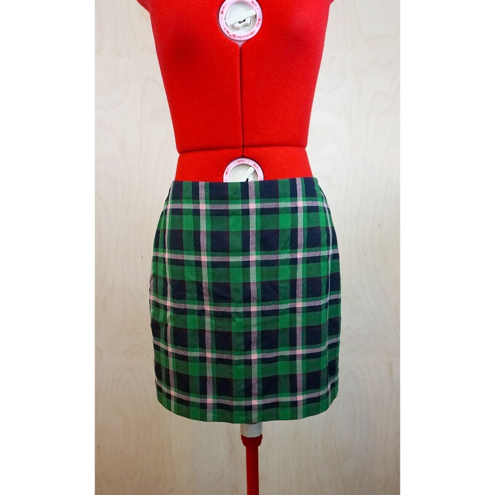 Express Plaid A-Line Mini Skirt